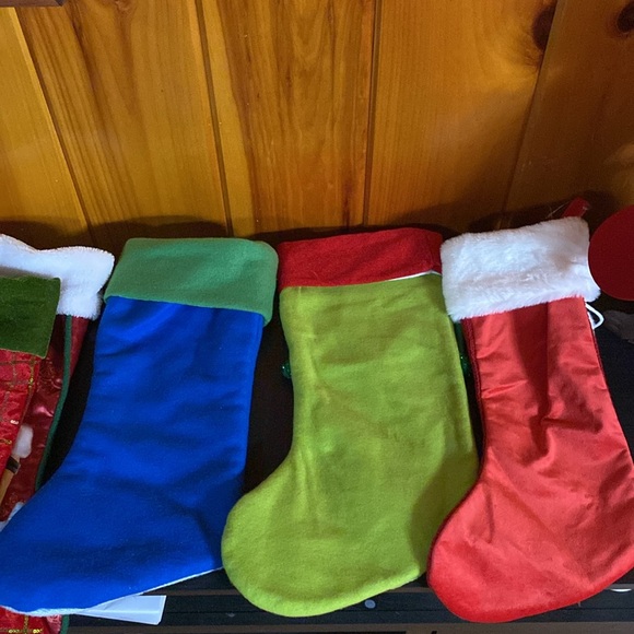 Set of 5 different Christmas stockings NEW - Picture 8 of 11